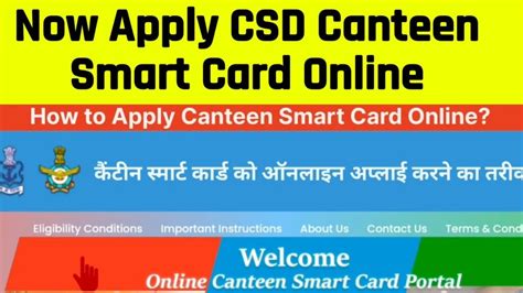 canteen smart card tracking|csdsmartcard gov in.